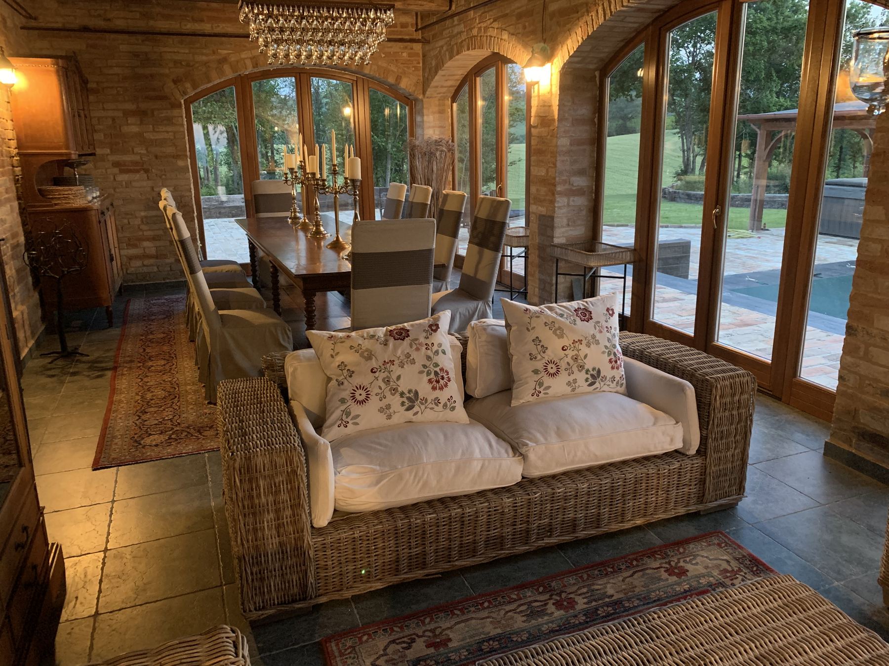 Sofas in the loggia